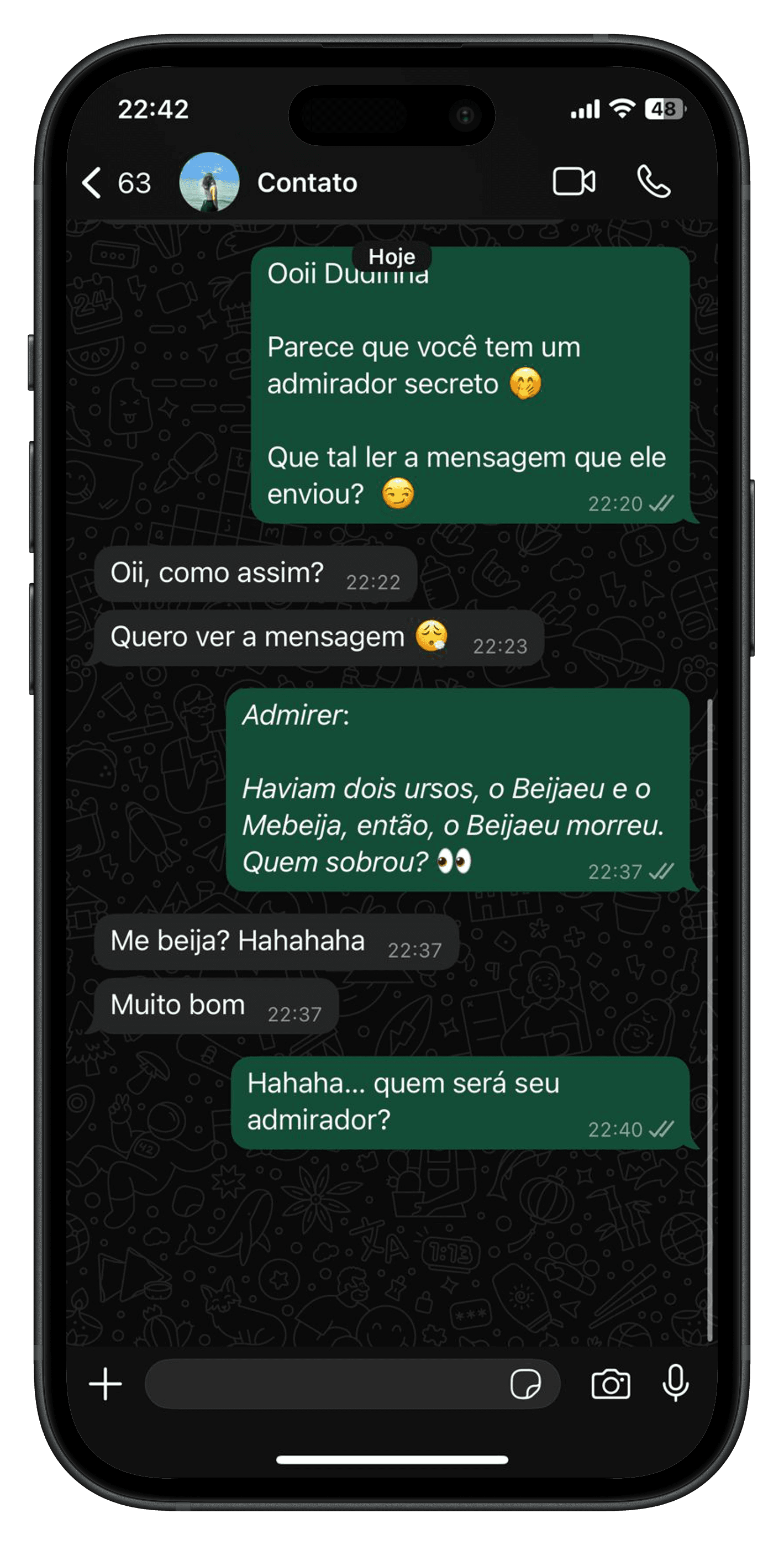 Mockup iPhone com WhatsApp
